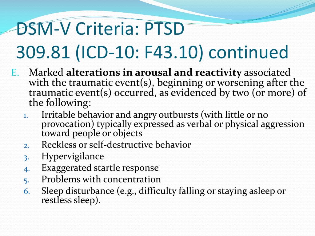 dsm 5 ptsd criteria children