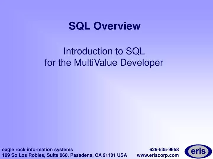 PPT - SQL Overview PowerPoint Presentation, free download - ID:3698052