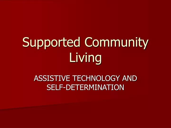supported community living n.