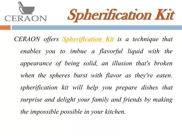 spherification kit n.