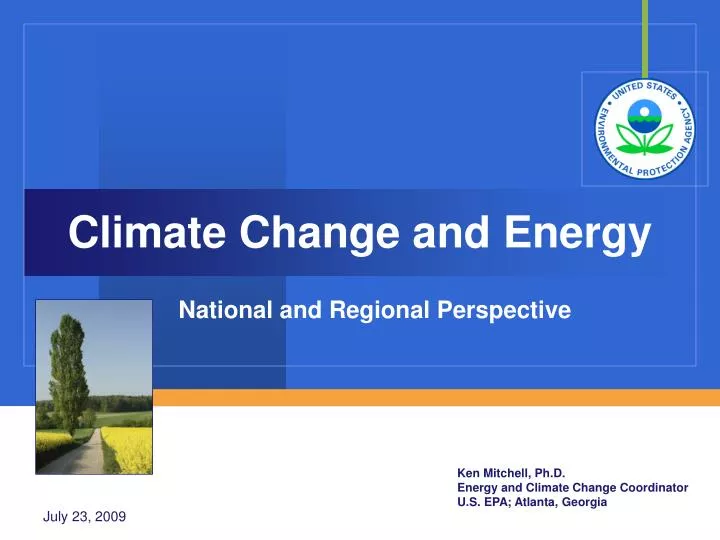 climate change and energy n.