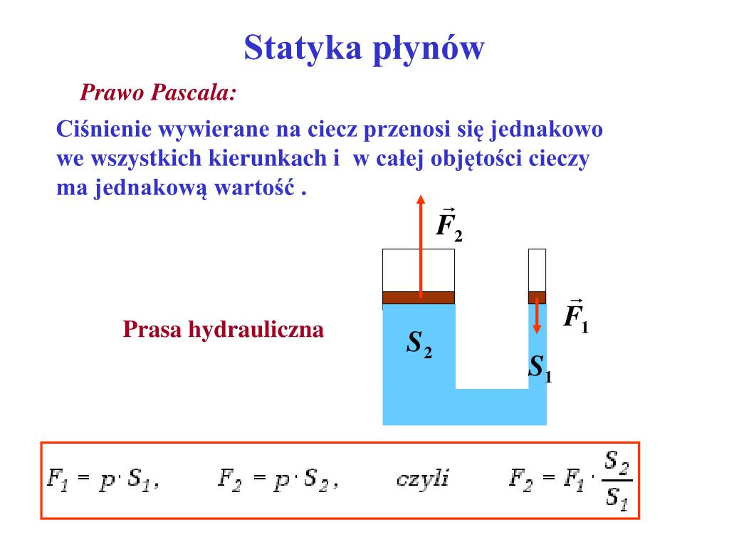 Od Czego Zależy Ciśnienie Hydrostatyczne Cieczy PPT - FIZYKA dla studentów POLIGRAFII Wykład 9 Mechanika płynów