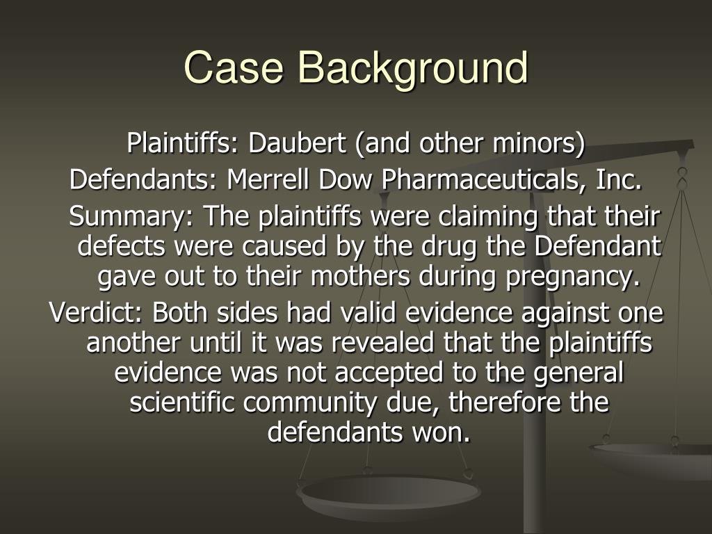 PPT - Daubert v. Merrell Dow- Pharmaceuticals PowerPoint Presentation, free  download - ID:3700113