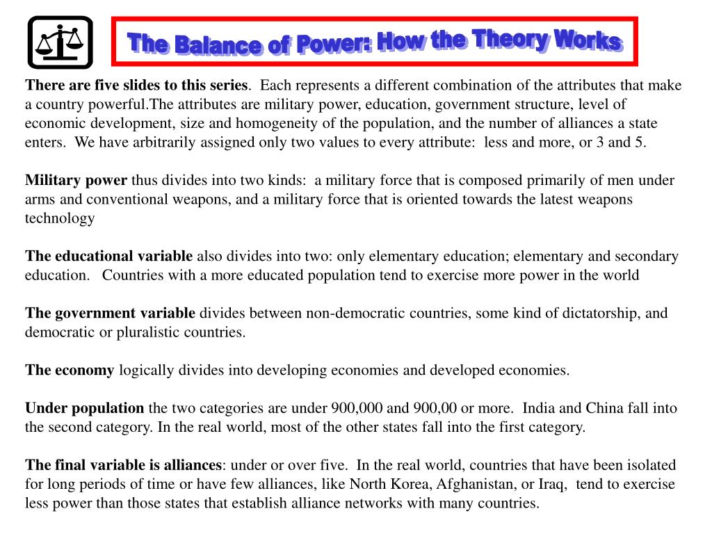 what is balance of power essay