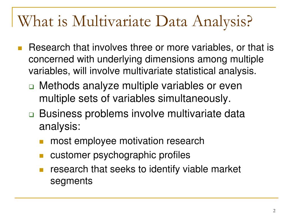 multivariate analysis research papers