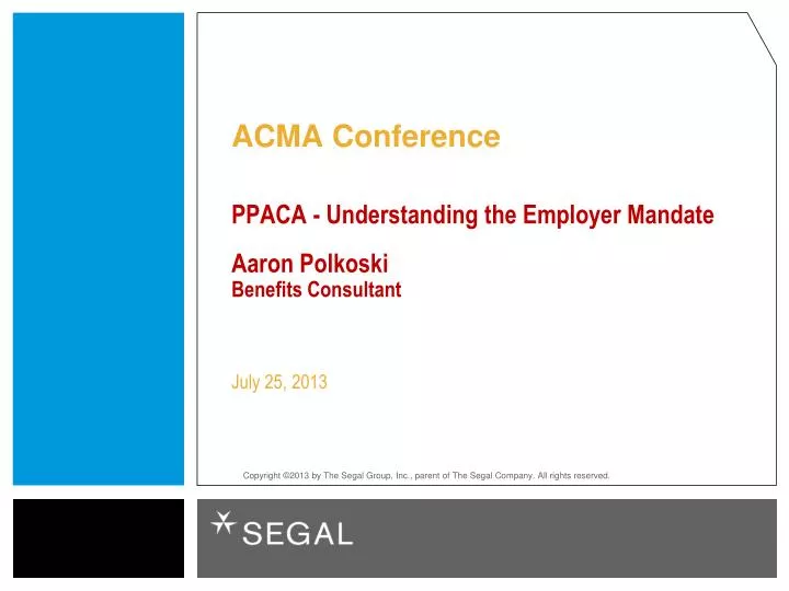 PPT ACMA Conference PowerPoint Presentation, free download ID3701554