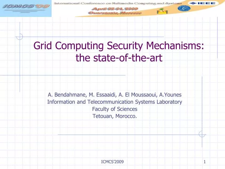 grid computing security mechanisms the state of the art n.