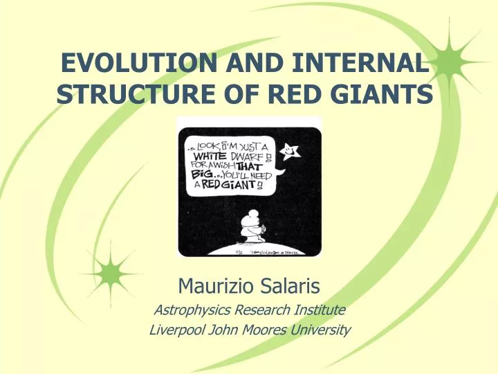 evolution and internal structure of red giants n.