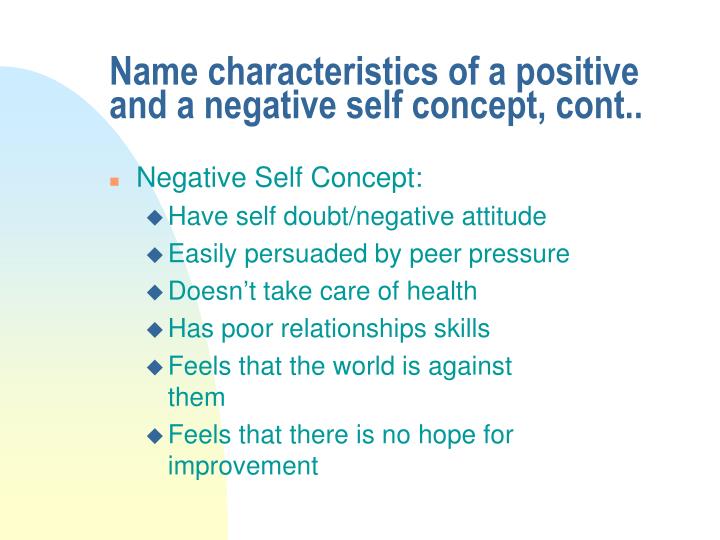 Negative Self Concept In A Sentence Negative Self Concept In A Sentence