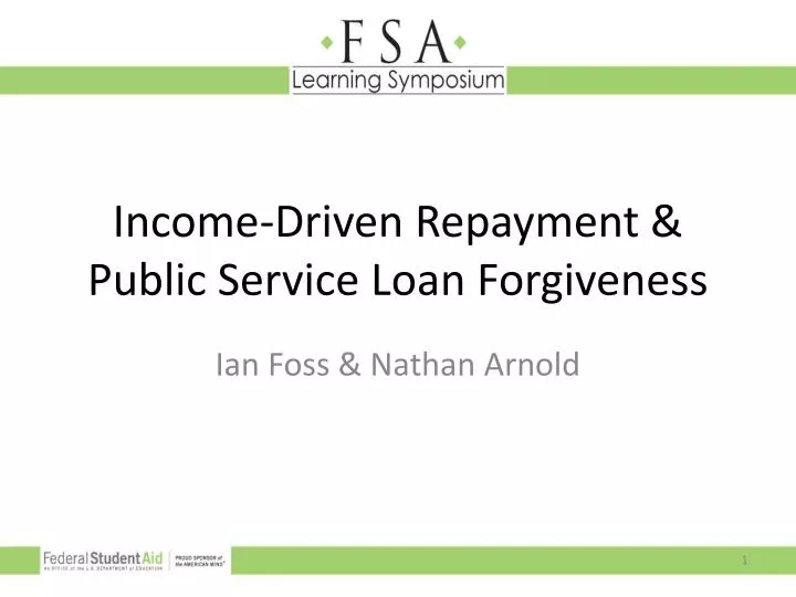 income driven repayment public service loan forgiveness n.