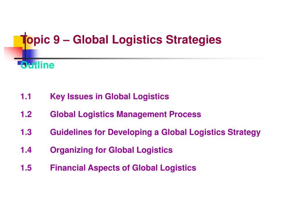 thesis topic related to logistics