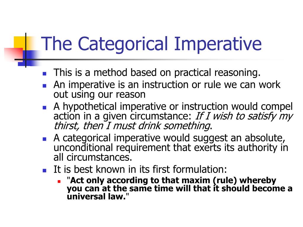 categorical imperative examples