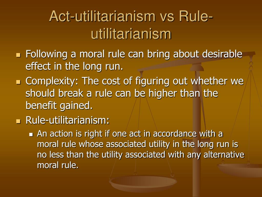 rule vs act utilitarianism