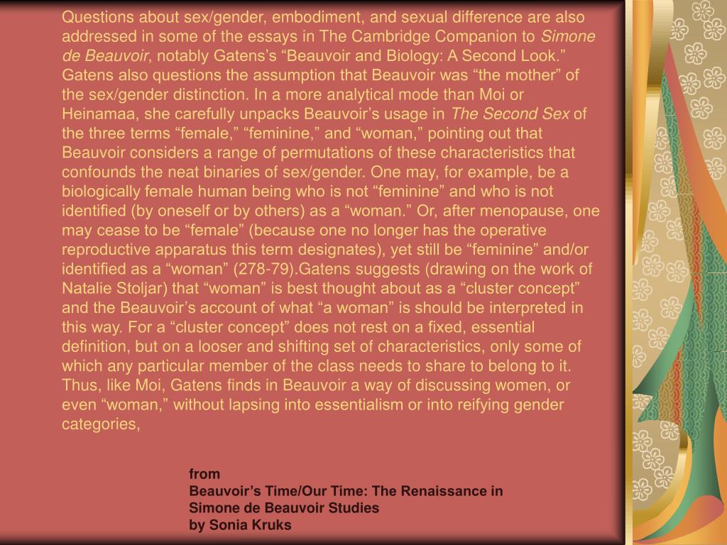 PPT - from Beauvoir's Time/Our Time: The Renaissance in Simone de ...