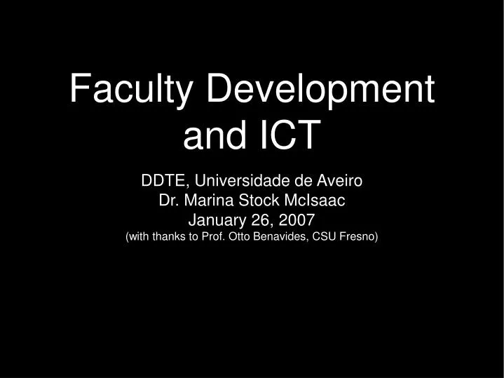 Ppt Faculty Development And Ict Powerpoint Presentation Free