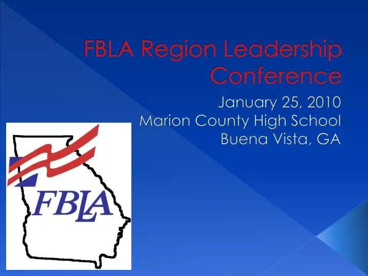 PPT FBLA Region Leadership Conference PowerPoint Presentation, free