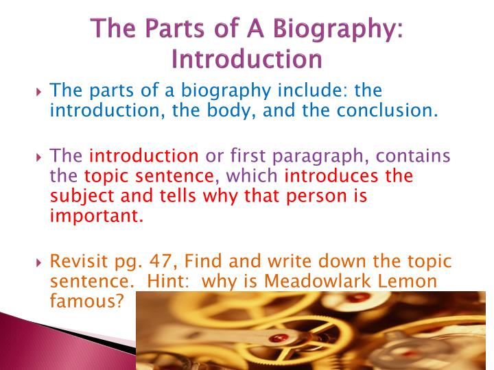 biography introduction ppt