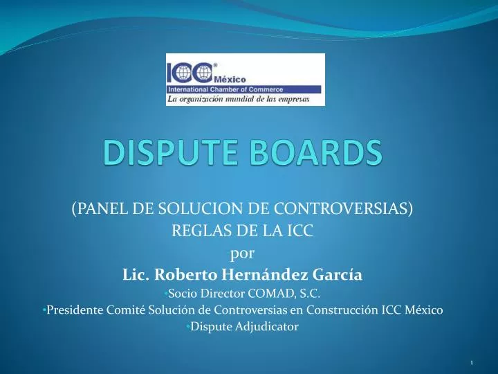 PPT DISPUTE BOARDS PowerPoint Presentation, free download ID3715566