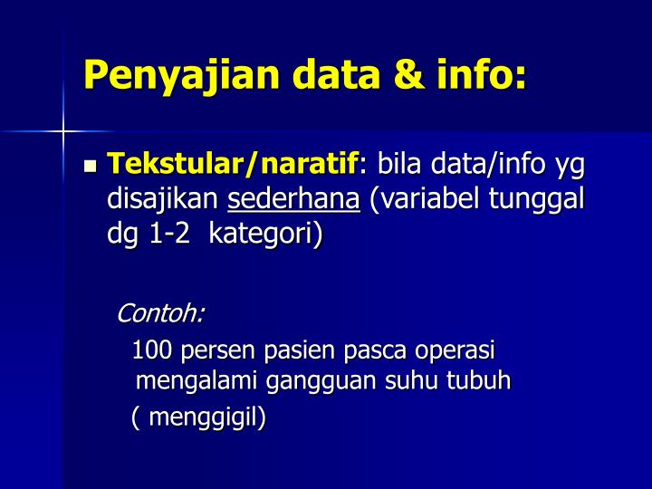 PPT - PENYAJIAN DATA & INFORMASI (dalam artikel ilmiah 
