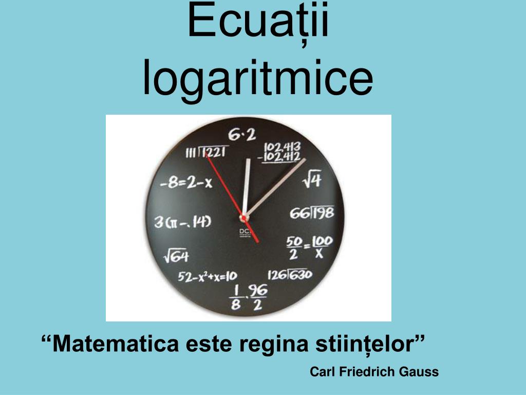 PPT - Ecuații logaritmice PowerPoint Presentation, free download -  ID:3716991