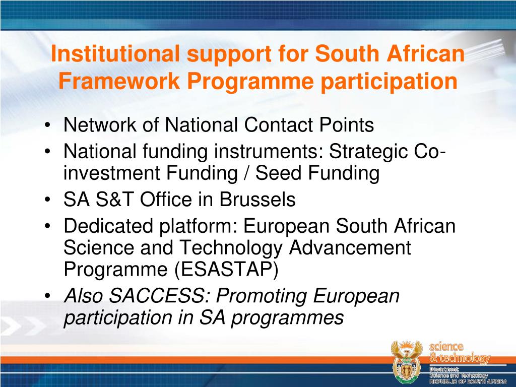 PPT South Africa’s S&T partnership with the European Union PowerPoint
