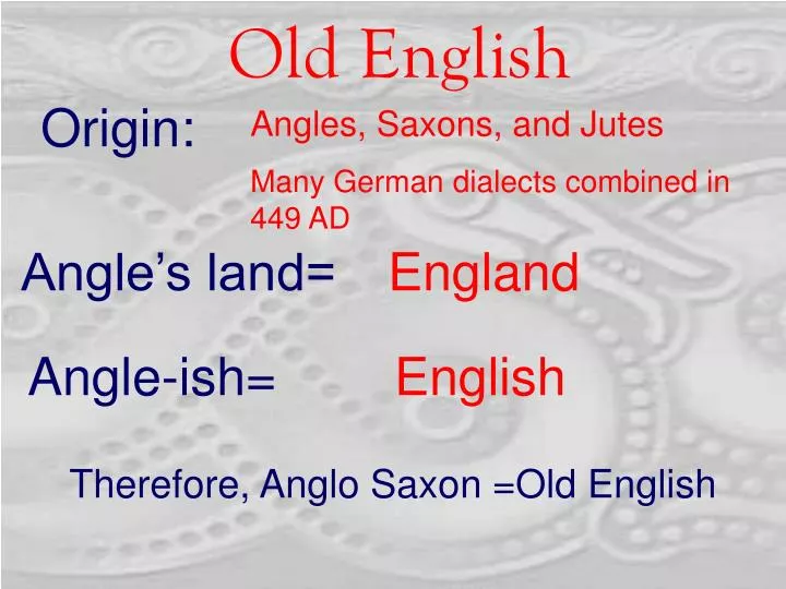 old english n.