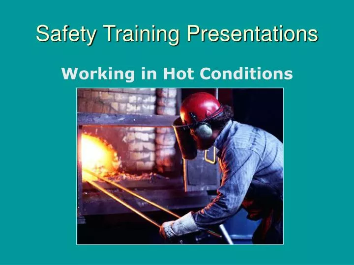 PPT Safety Training Presentations PowerPoint Presentation, free