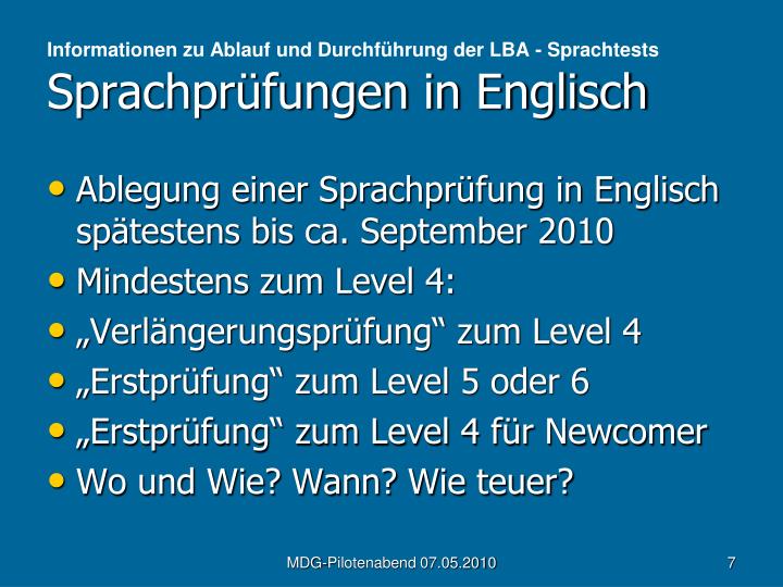 DurchfГјhrung Englisch DurchfГјhrung Englisch