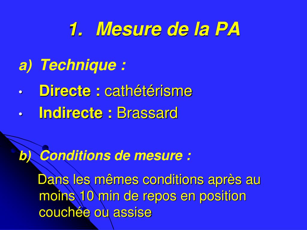 PPT - REGULATION DE LA PRESSION ARTERIELLE PowerPoint..