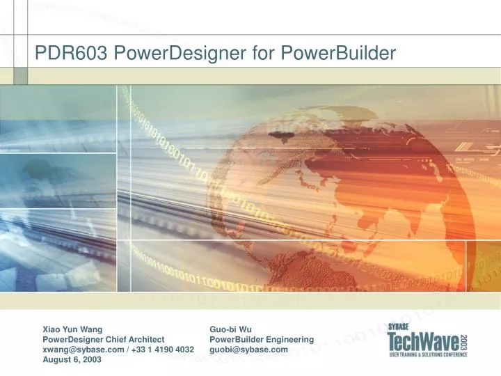 pdr603 powerdesigner for powerbuilder n.