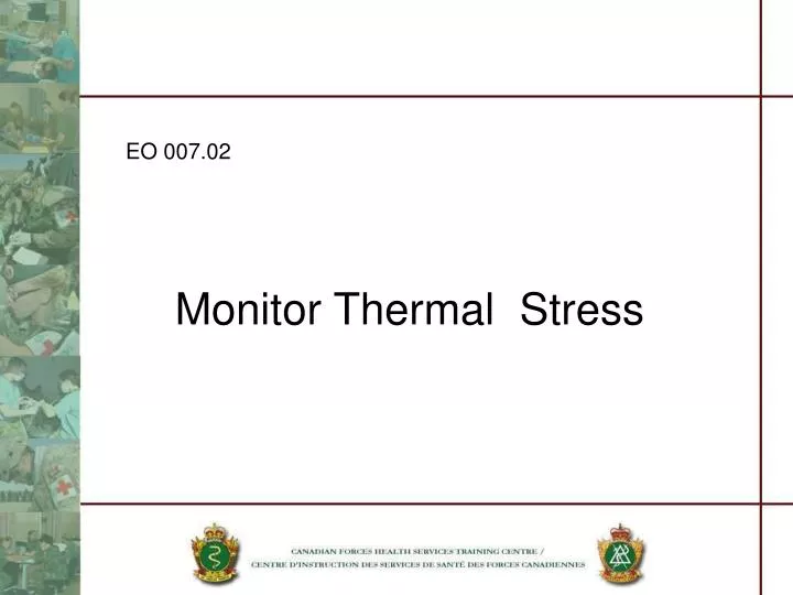 monitor thermal stress n.