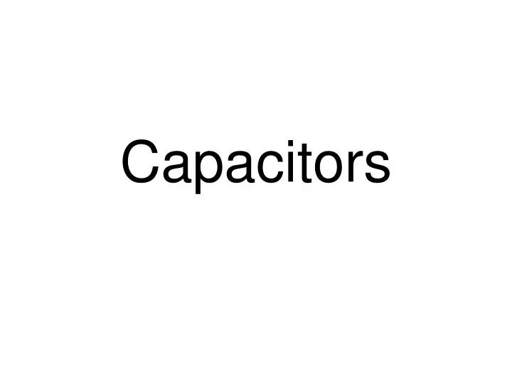 capacitors n.