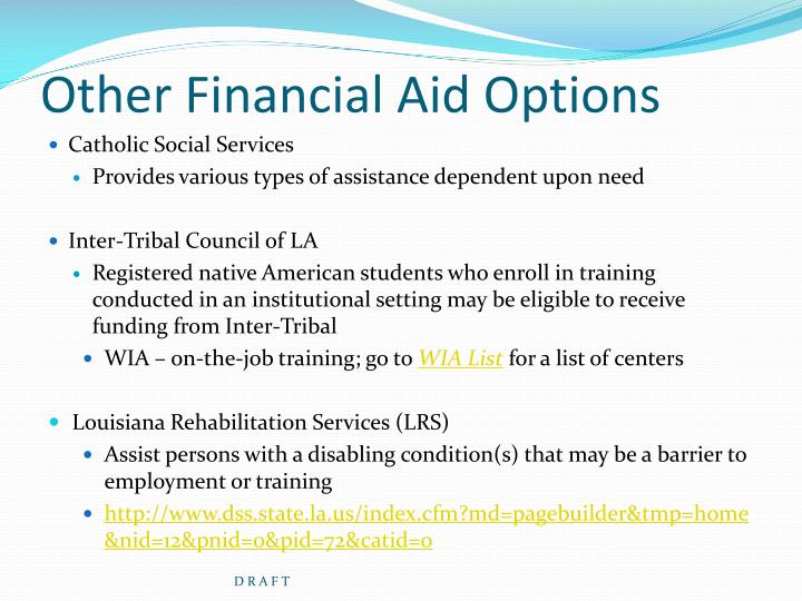 Stock options financial aid