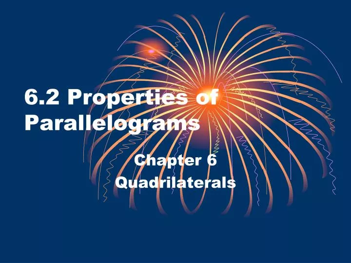 6 2 properties of parallelograms n.