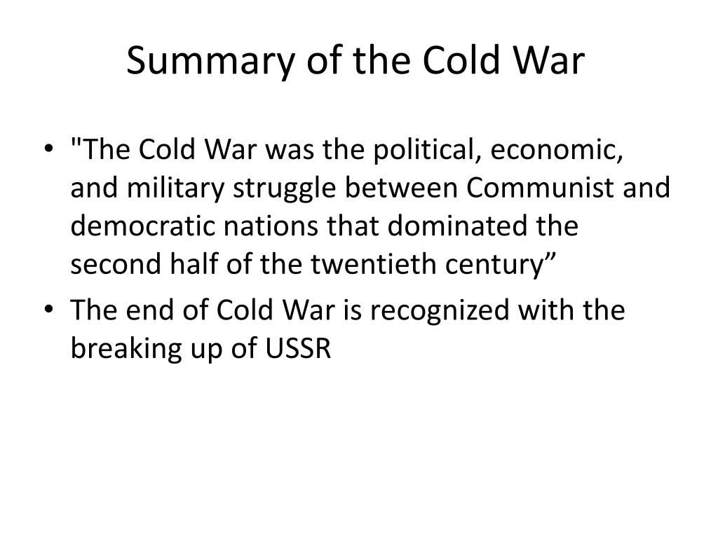 did the us win the cold war essay