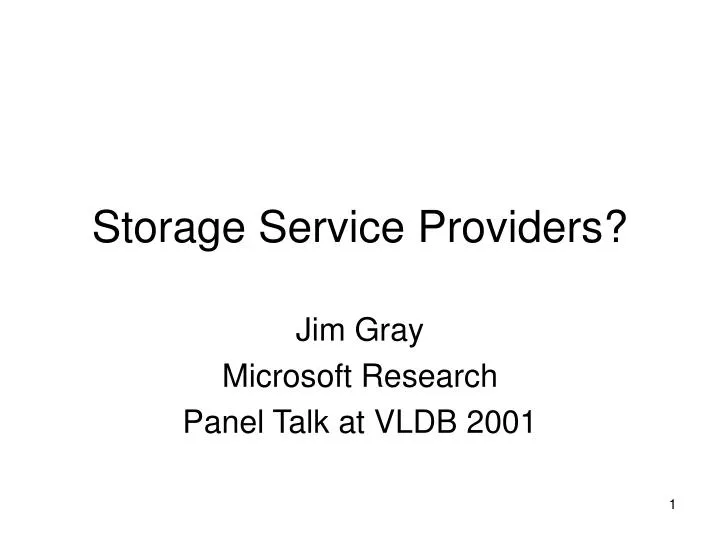 storage service providers n.
