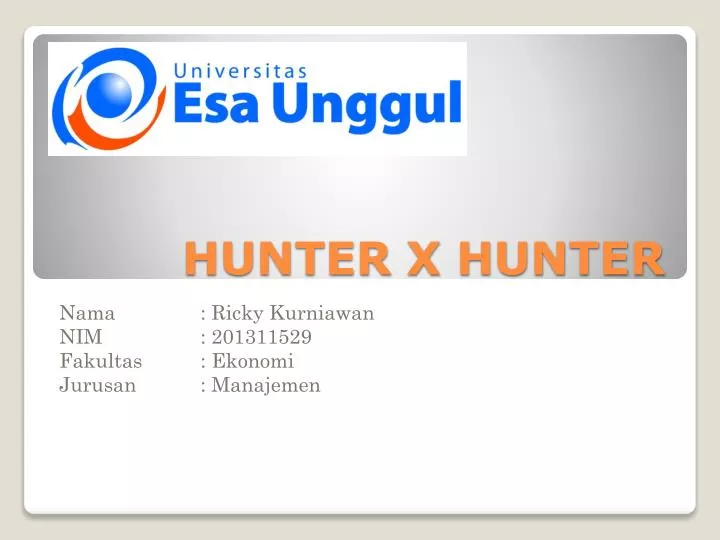 Hunter X Hunter PowerPoint slide