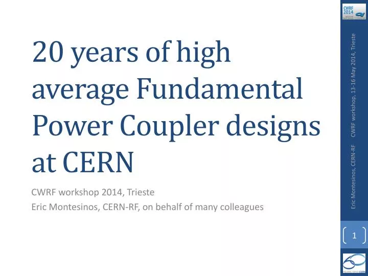20 years of high average fundamental power coupler designs at cern n.
