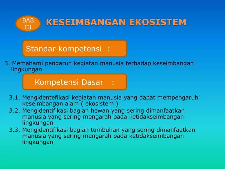 Faktor faktor yang mempengaruhi keseimbangan ekosistem