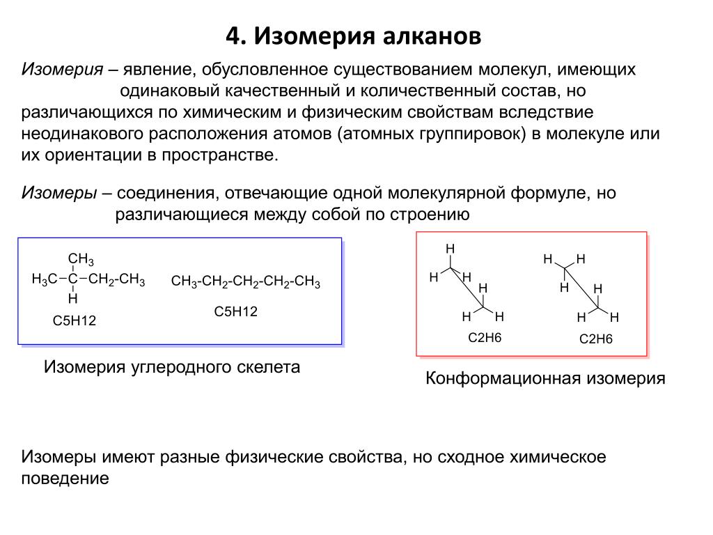 Изомерия возможна у. Типы изомерии алканов. Типы изомерии алканов с примерами. Алканы состав строение изомерия. Структура изомерия алканов.