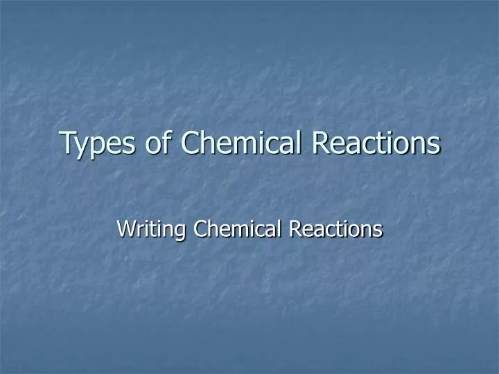 types of chemical reactions n.