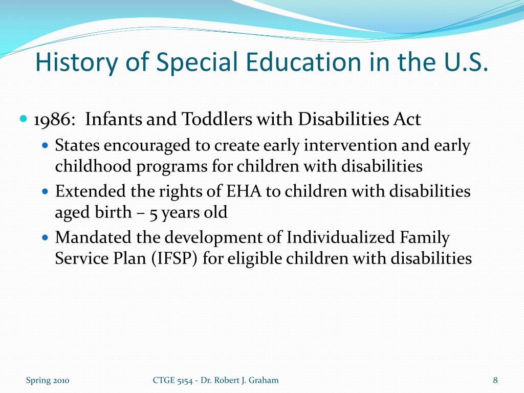 History Of Special Education And Inclusive Education