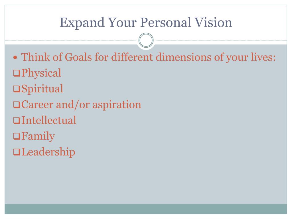 PPT - Creating a Personal Vision Statement PowerPoint Presentation ...