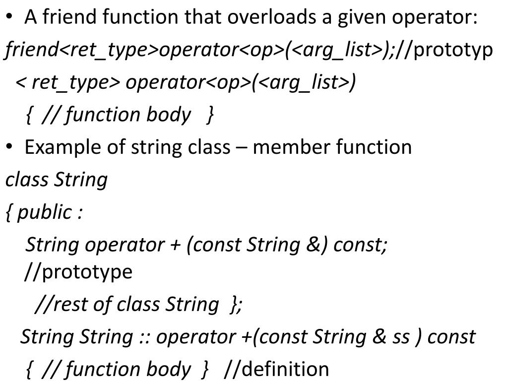 PPT - Operator Overloading PowerPoint Presentation, free download -  ID:9694584