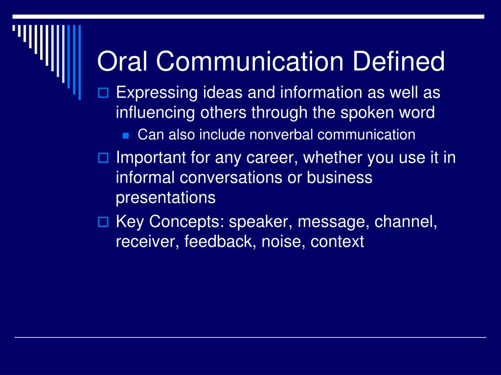 oral presentation definition in business communication