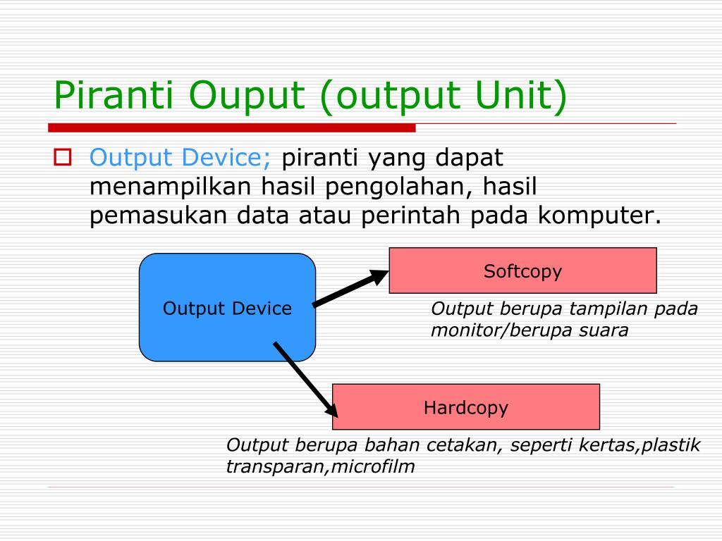 Output Unit. Output units