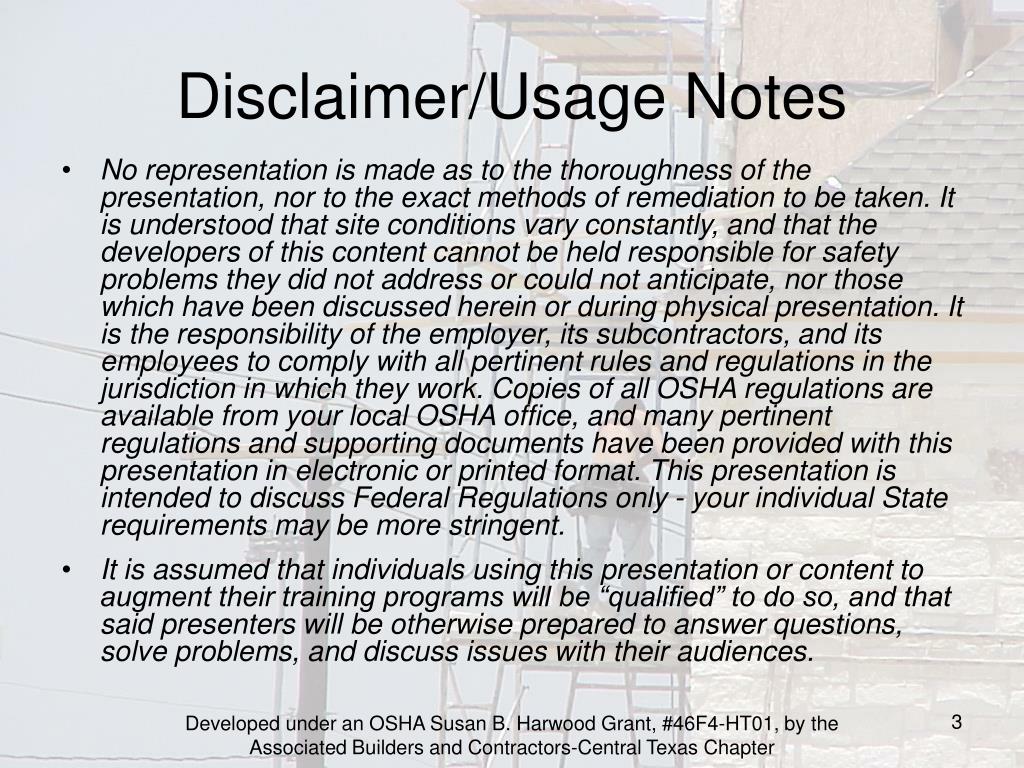 PPT Excavation Safety for Residential Construction Susan B. Harwood