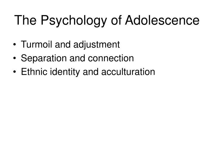 psychological changes in adolescence