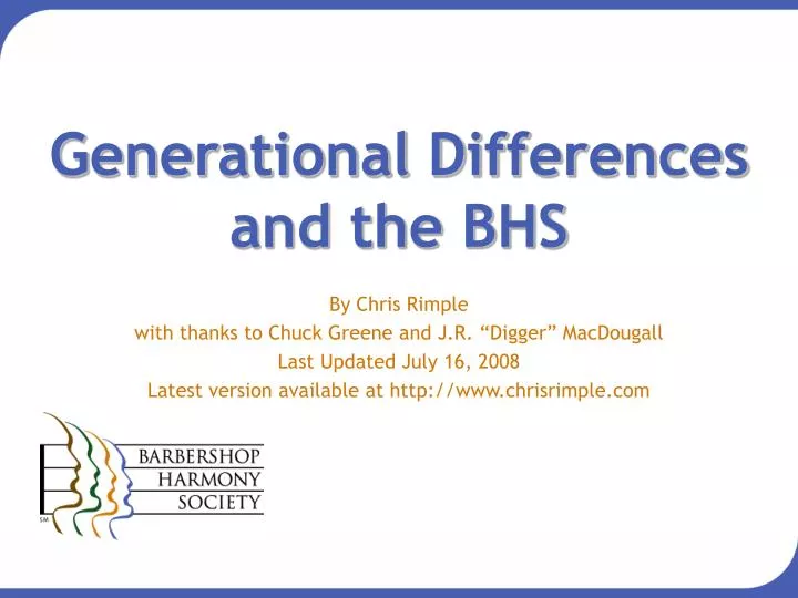 generational differences and the bhs n.