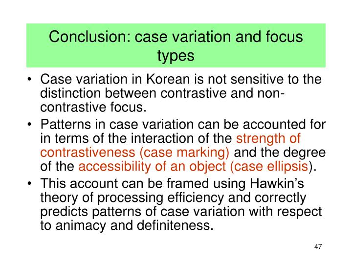 concluding case concluding case